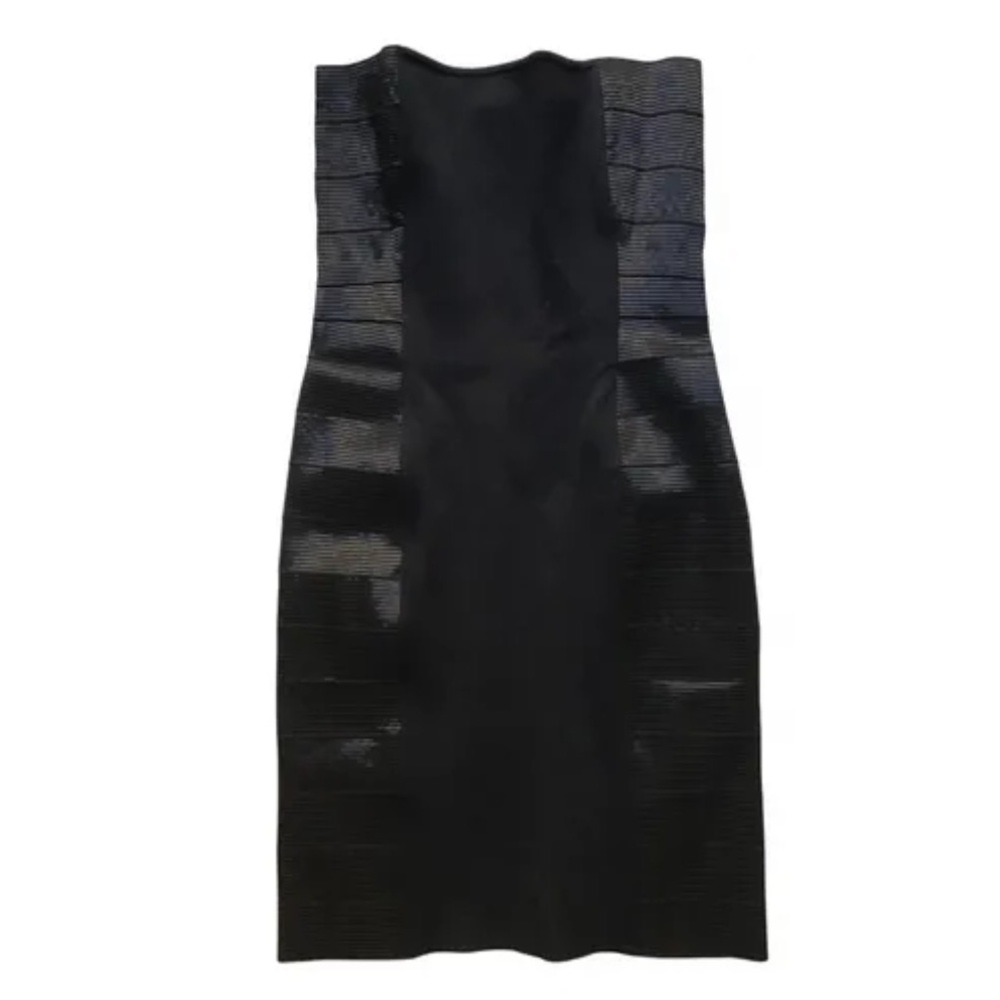 Alessandro Dell’Acqua black slim fit strapless sexy dress size 40